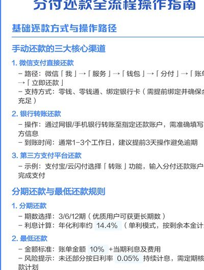 微信分付套出来 哪里还款